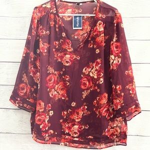 Ladies Lightweight Floral Blouse